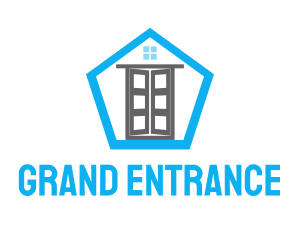 Entrance - Open Door Pentagon logo design