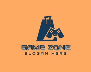 Game Controller Shopping Bag logo design