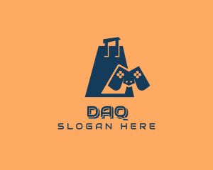 Gaming Controller - Game Controller Shopping Bag logo design