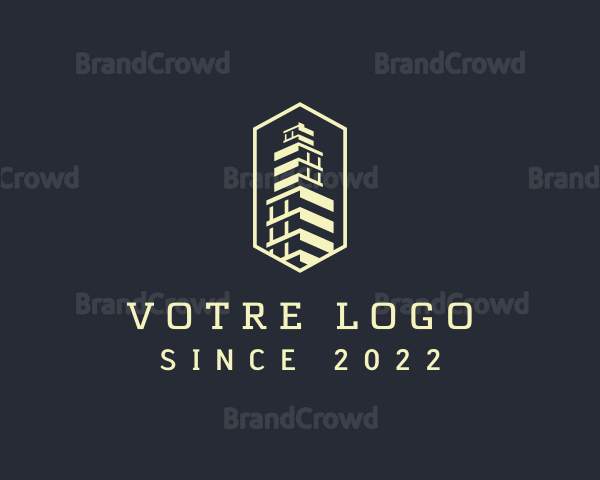 Building Tower Structure Logo