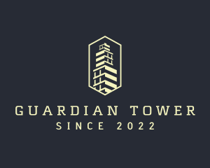 Building Tower Structure logo design