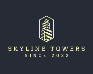 Building Tower Structure logo design