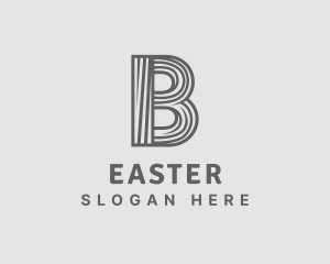 Initial - Modern Woodworking Business Letter B logo design
