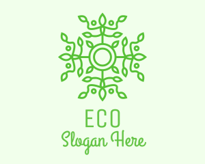 Ornamental Green Vine Wreath  Logo