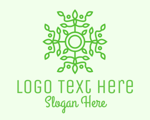 Ornamental Green Vine Wreath  Logo