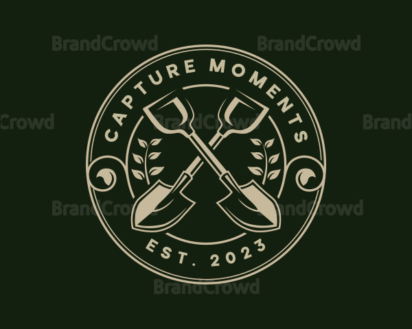 Shovel Agriculture Landscaping Logo