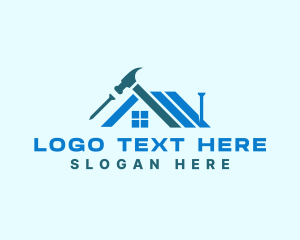 Remodel - Roof Remodel Hammer logo design