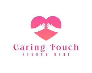 Caregiver - Charity Heart Hug logo design
