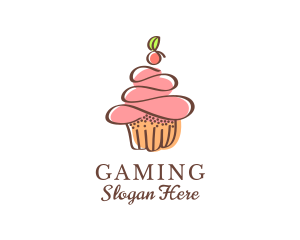 Homemade Cherry Cupcake  Logo