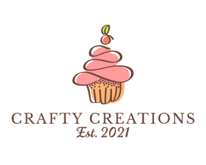 Homemade - Homemade Cherry Cupcake logo design