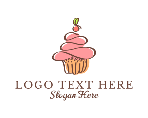 Homemade Cherry Cupcake  Logo