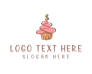 Snacks - Homemade Cherry Cupcake logo design