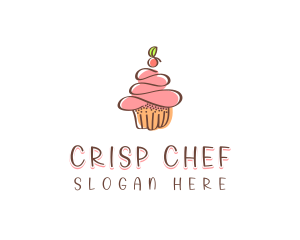 Homemade Cherry Cupcake  logo design