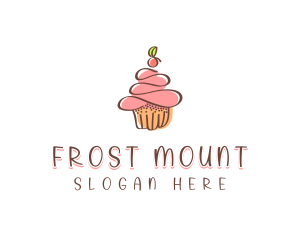 Homemade Cherry Cupcake  logo design