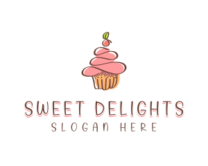 Homemade Cherry Cupcake  logo design