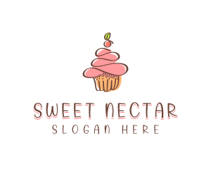 Homemade Cherry Cupcake  logo design