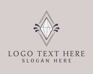 Crystal - Diamond Glam Jewelry logo design