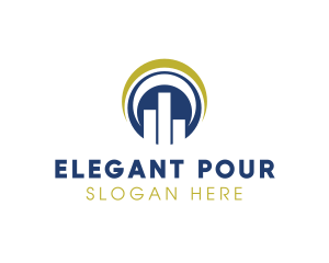 Elegant Round Stats logo design