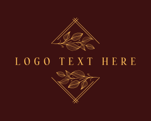 Beautician - Minimalist Luxury Leaf logo design