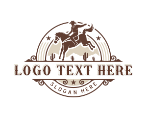 Cowboy Horse Rodeo Logo