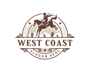 Cowboy Horse Rodeo logo design