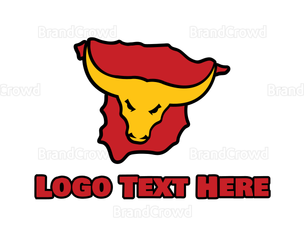 Bullfighting Spain  Map Logo