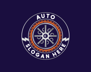 Wheel Tires Auto Mechanic Logo