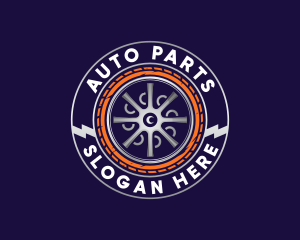 Wheel Tires Auto Mechanic logo design