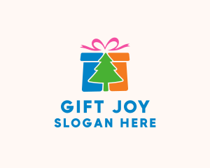 Christmas Gift Box logo design