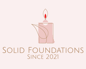 Scented Oil - Leaf Wax Candle logo design