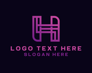 Letter H - Modern Structure Firm logo design