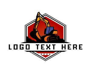 Backhoe - Excavator Miner Digger logo design
