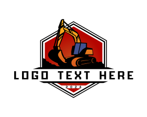 Excavator Miner Digger Logo