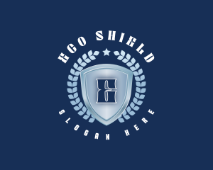 Premium Wreath Shield logo design