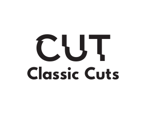 Cut Font Wordmark logo design