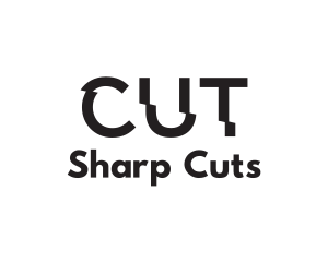 Cut Font Wordmark logo design