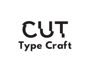 Cut Font Wordmark logo design