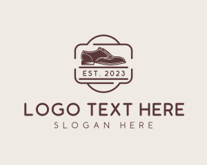 Leather Shoes - Leather Oxford Shoes logo design
