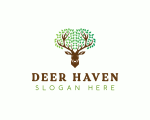Deer Tree Nature logo design