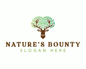 Deer Tree Nature logo design