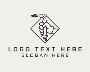 Welding Torch - Hand Welding Blowtorch logo design