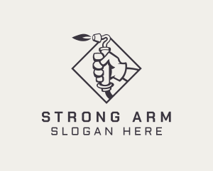 Arm - Hand Welding Blowtorch logo design