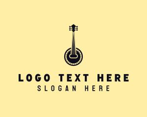 Music - African Music Banjo logo design