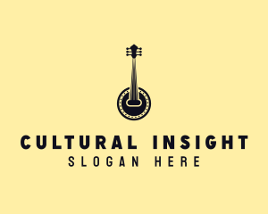 African Music Banjo logo design