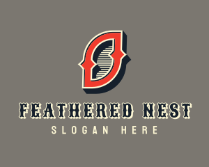 Western Rodeo Letter O logo design