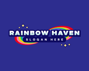 Colorful Rainbow Event logo design