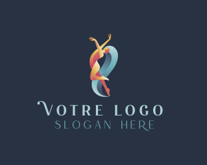 Aerobic - Gymnastics Dancer logo design