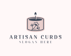 Flower Scented Candle logo design