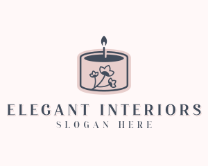 Flower Scented Candle logo design