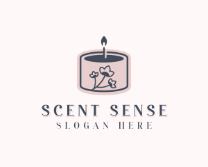 Flower Scented Candle logo design